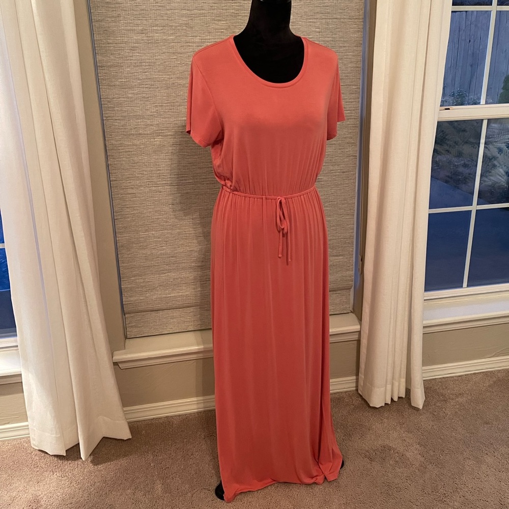 Style & Co Pink T-Shirt Maxi Dress